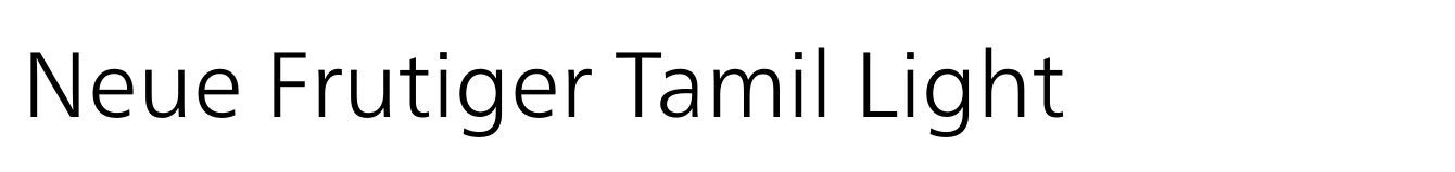 Neue Frutiger Tamil Light